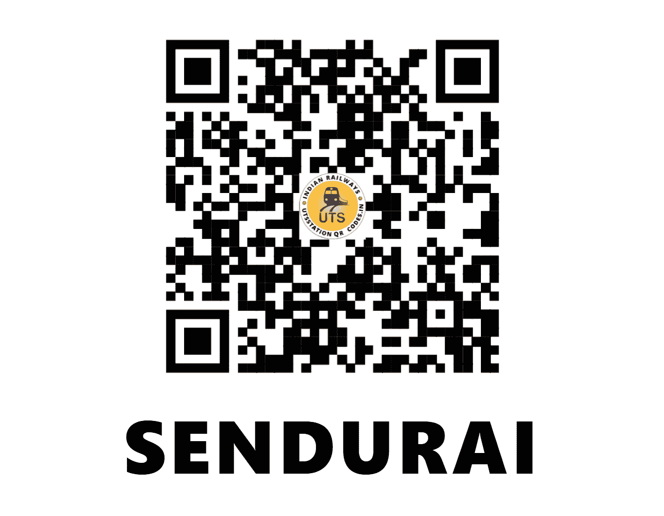 UTS QR Code for SENDURAI - SNDI (SR - TAMIL NADU)